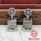 Artistic Floral Square Designed Jhumka