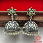 Audacious Floret Oxidised Jhumka