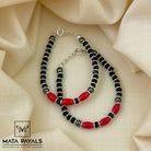 Red & Black Beads Anklet