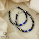 Blue & Black Beads Anklet