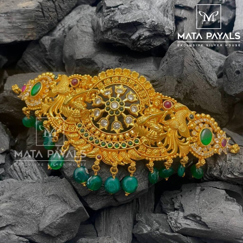 Beautiful Devi Saraswathi Nakshi Gold Plated Choker