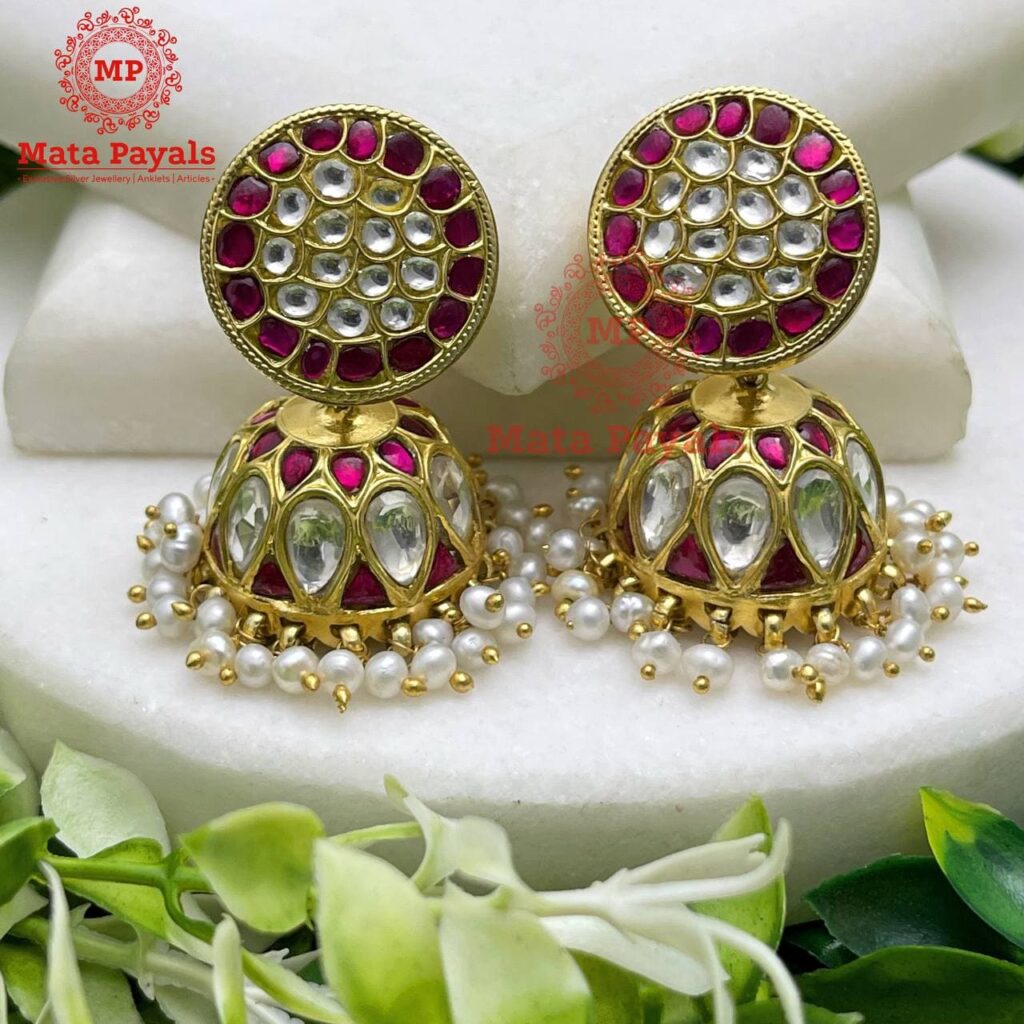 Charismatic Kundan Gold Plated Jhumka