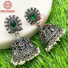 Charming Filigree Oxidised Jhumka