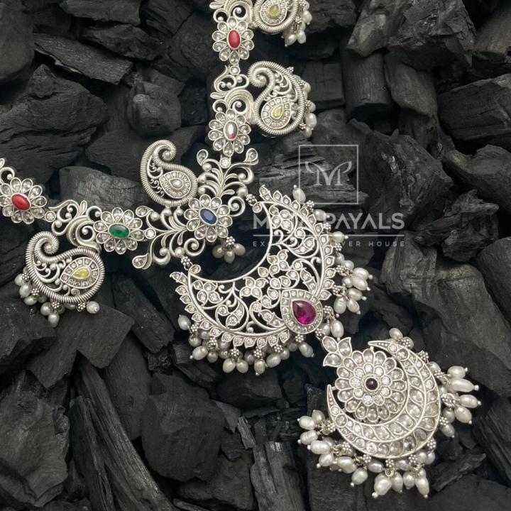 Gorgeous Filigree Oxidised Colourful Necklace