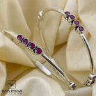 Four Red Stone Bangle