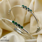 Four Green Stone Bangle