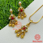 Dazzling Floret Gold Plated Pendant Set