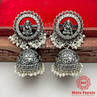 Dhana Lakshmi Mandala Oxidised Jhumka