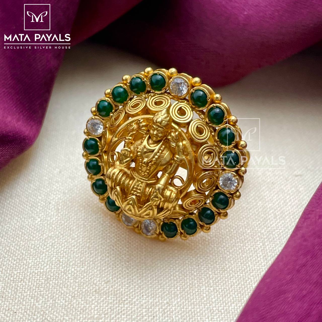 Divine Devi Lakshmi Finger Ring