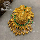 Divine Green Temple Gold Plated Pendant