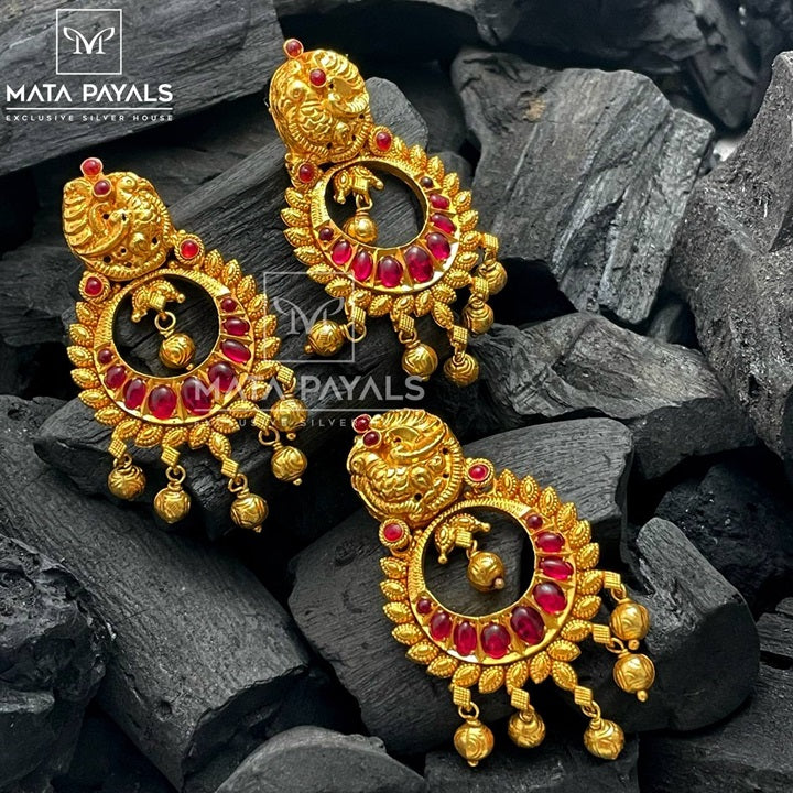 Electrifying Traditional Gold Plated Pendant Set