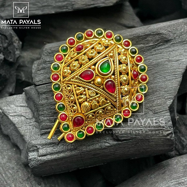 Ethnic Gold Plated Jade Bille