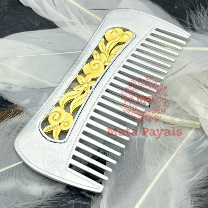 Exceptional Two Tone Silver Comb