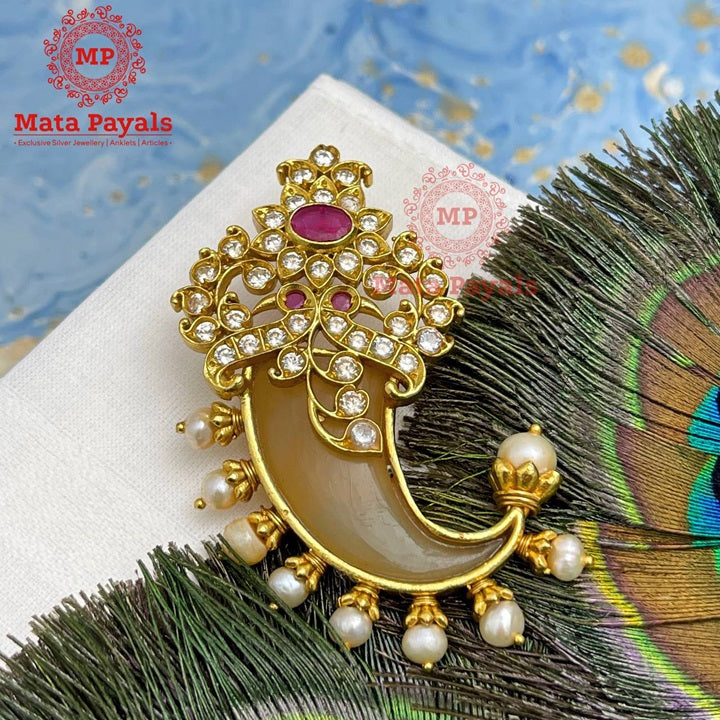 Filigree Mayur Gold Plated Pendant