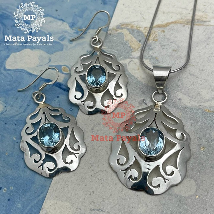 Filigree Silver Pendant Set