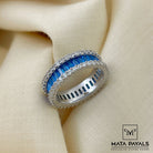 Bluish Zircon Finger Ring