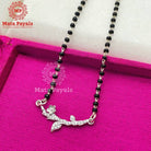 Floral Leaf Silver Mangalsutra