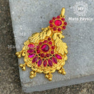 Floral Mayur Gold Plated Pendant