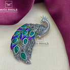 Glam Peacock Pendant Cum Brooch