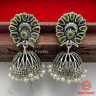 Gleaming Oxidised Jhumka