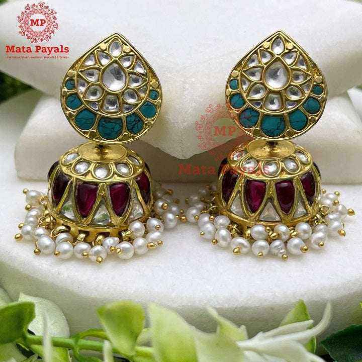 Gorgeous Kundan Gold Plated Jhumka