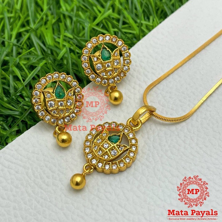 Green Lotus Chakra Pendant Set