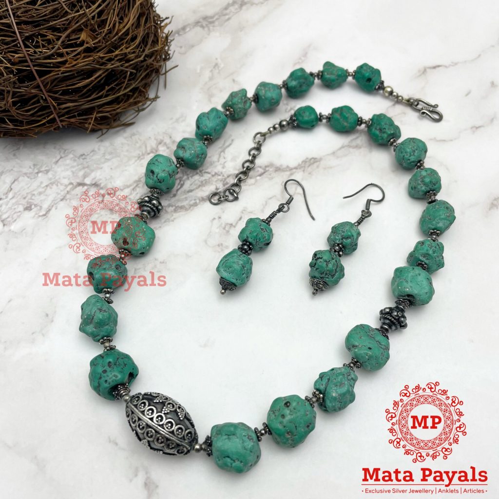 Greenish Turquoise Beads Necklace