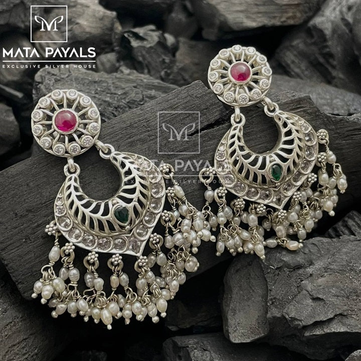 Impeccable R&G Oxidised Chandbali