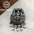 Krishna leela Nakshi Oxidised Pendant