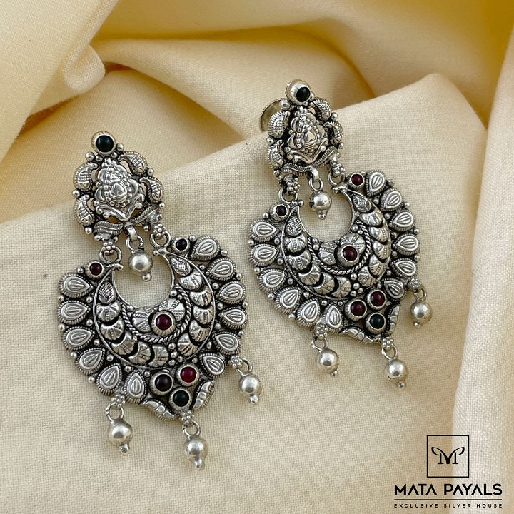 Oxidised Mango Design Chandbali