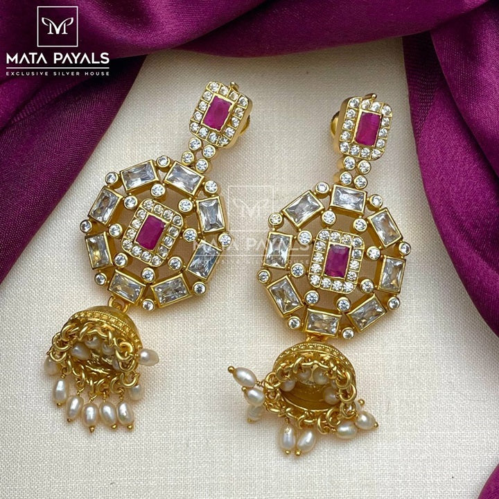 Lovely Gold Plated Jumka Earrings