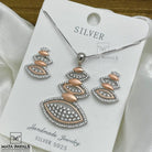 Magnificent Dual Tone Pendant Set