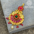 Majestic Mayur Floral Gold Plated Pendant