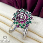 Mandala Silver Finger Ring