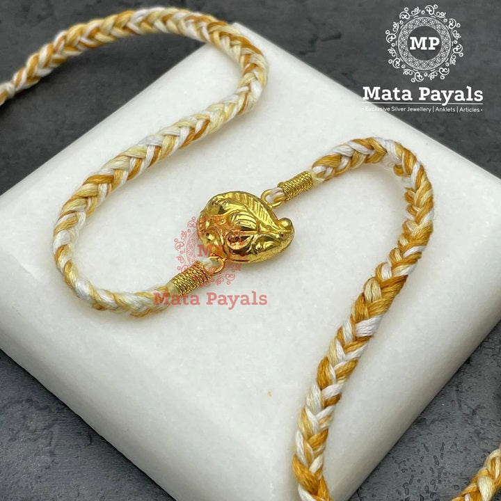 Mayur Carved Gold Plated Rakhi