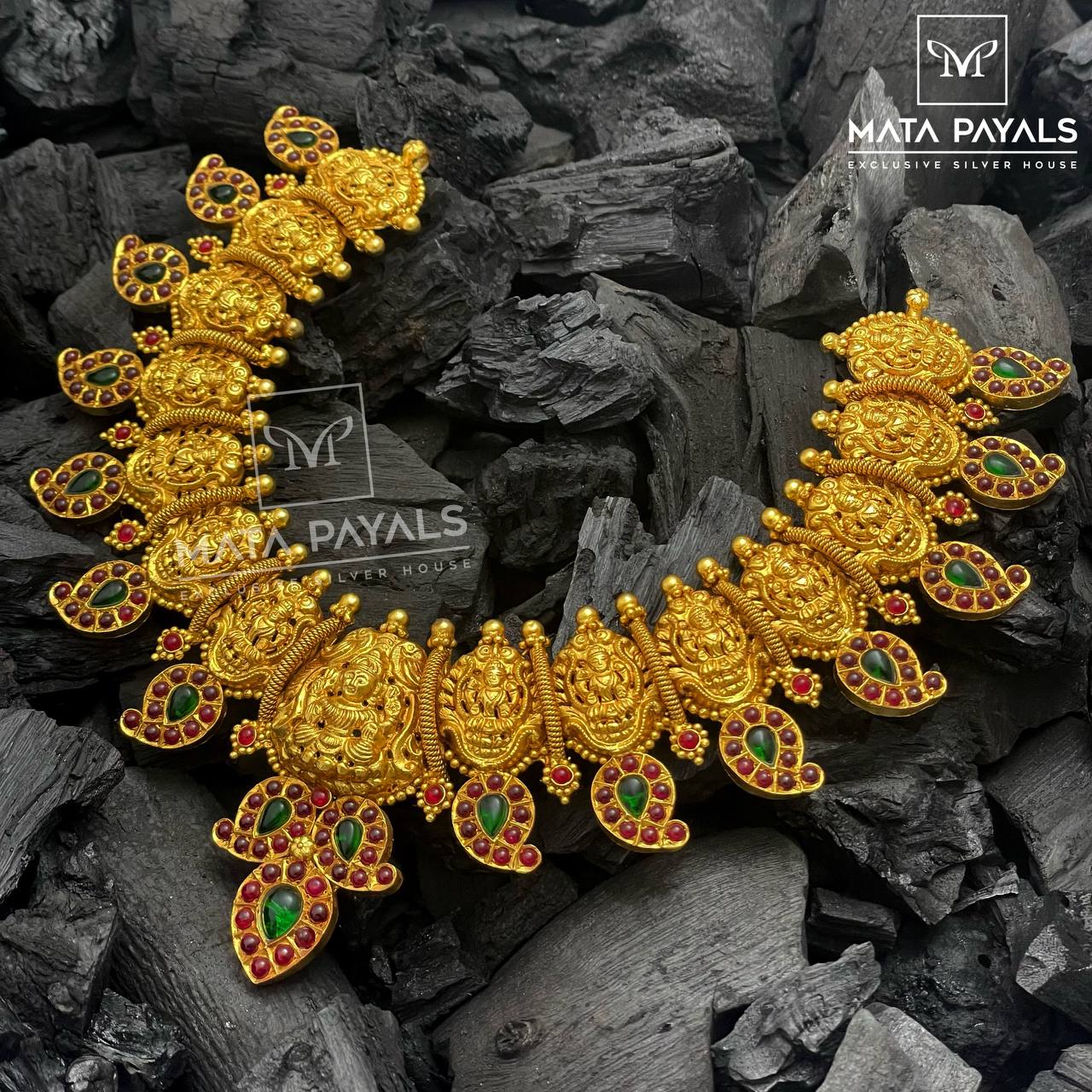 Nakshi Devi Lakshmi Gold Plated Necklace