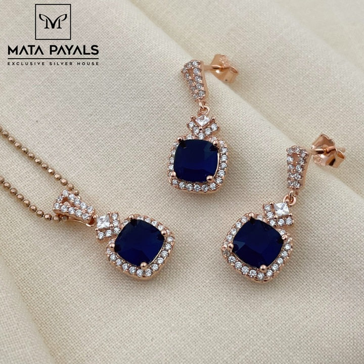 Navy Blue Stone Pset