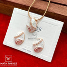 Oval Rose Gold Pendant Set