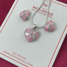 Pink Heart Pendant Set