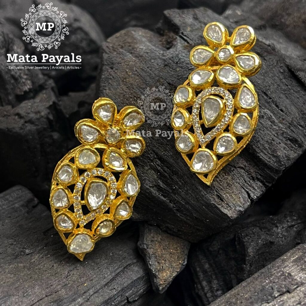 Ravishing Silver Gold Plated Stud