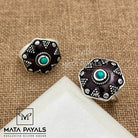 Rawa Work Turquoise Oxidised Toe Ring