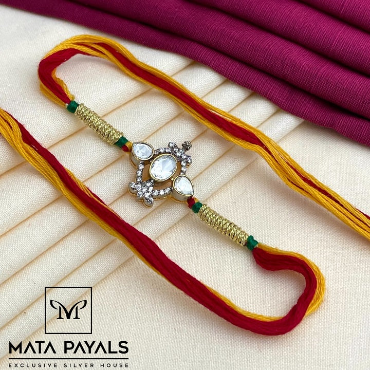 Razzle-Dazzle Gold Plated Rakhi