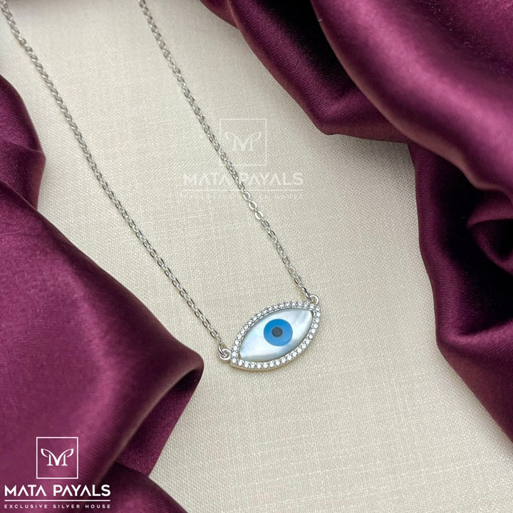 Shiny Zircon Evil Eye Neck Chain