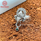 Shri Ganesha Greene Oxidised Ring