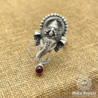 Shri Ganesha Red Oxidised Rings