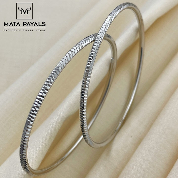 Dynamic Rhodium Bangles