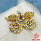 Sparkling Mayur Floral Gold Plated Pendant