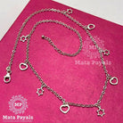 Starry Heart Charm Silver Neck Chain