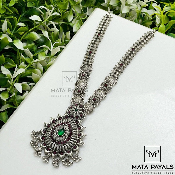 Stunning Devi Lakshmi Kasu Oxidised Necklace