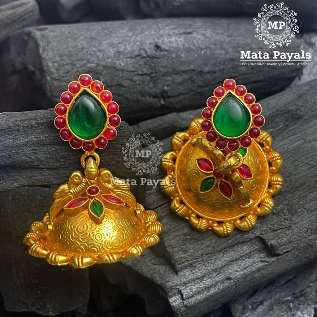 Sublime Silver Gold Plated Jhumka